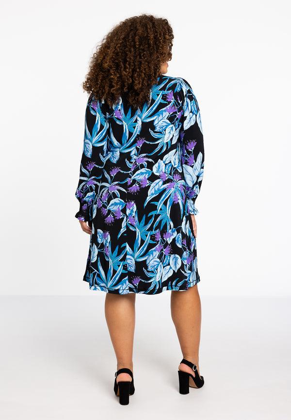 Yoek Jurk A-lijn DIANA - Blauw