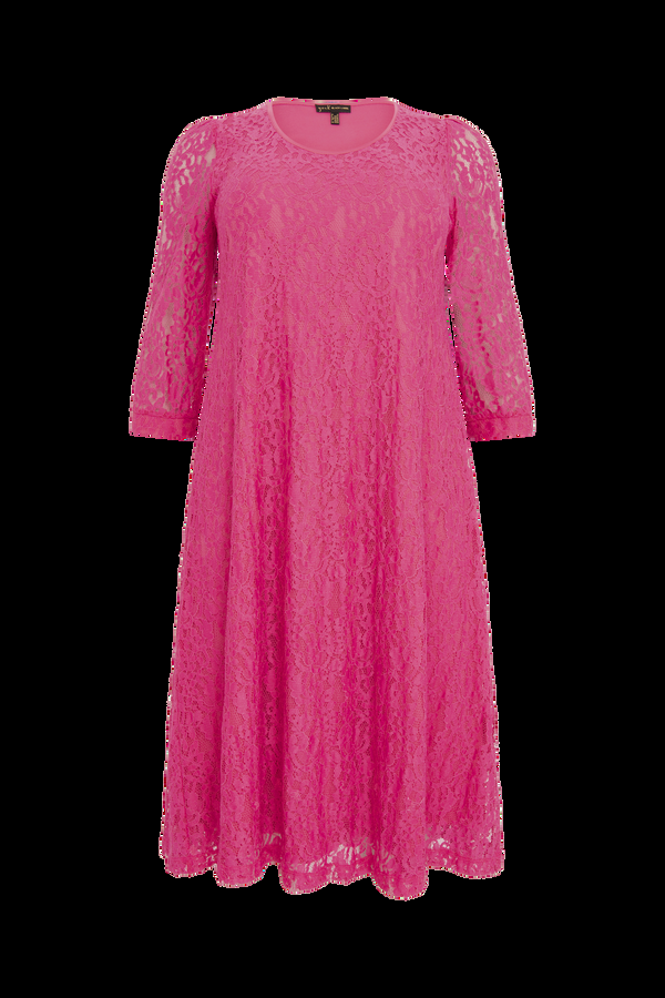 Yoek Jurk A-lijn LACE - Roze