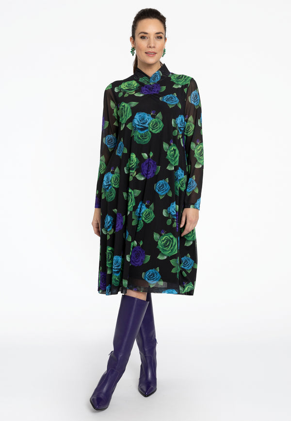 Yoek Jurk A-lijn ROSALIA - Zwart