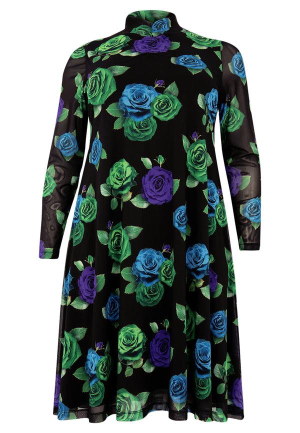 Yoek Jurk A-lijn ROSALIA - Zwart