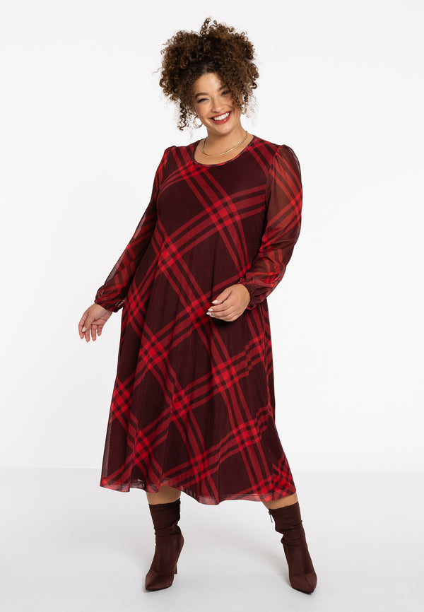 Yoek Jurk CHECK - Rood