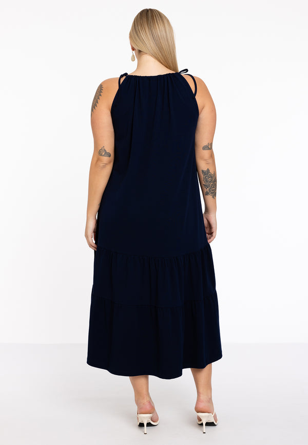 Yoek Jurk COTTON - Blauw