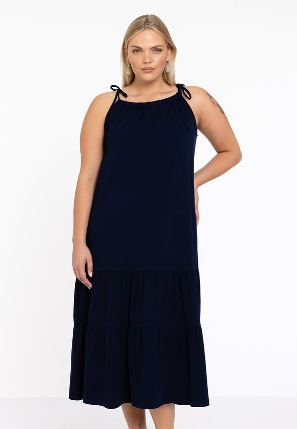 yoek Jurk COTTON - Blauw