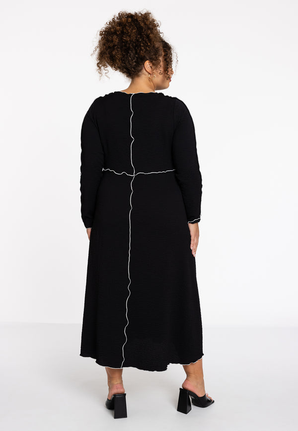 Yoek Jurk CRINCLE - Zwart