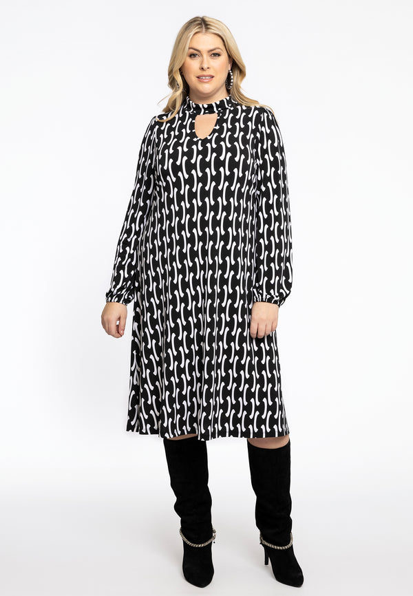 Yoek Jurk Cut-out BETA - Zwart