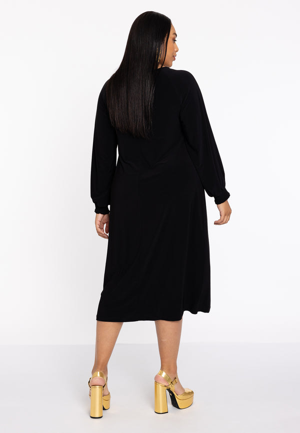 Yoek Jurk Cut-out DOLCE - Zwart