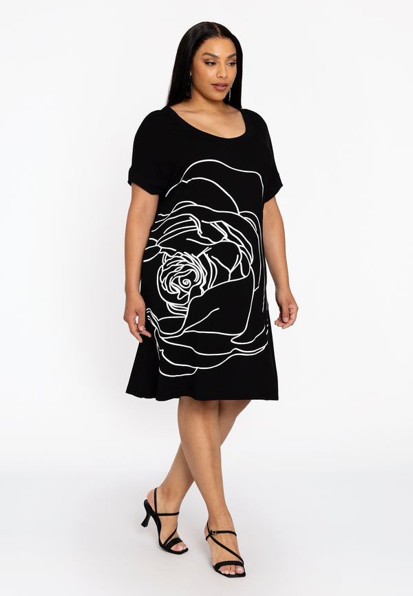 Yoek Jurk FIORE - Zwart