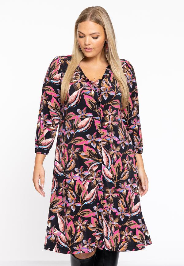 yoek Jurk FLORA - Zwart