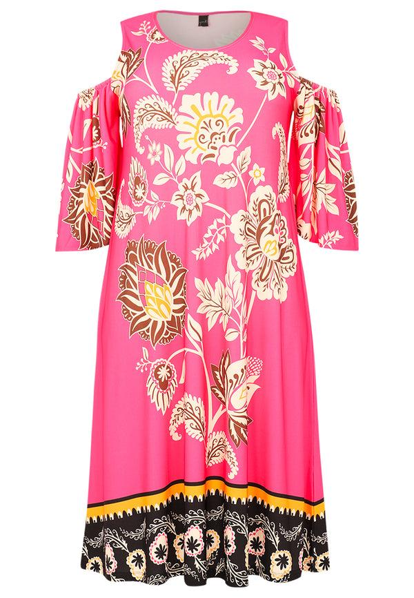 Yoek Jurk Met Cut-out ZARIA - Roze