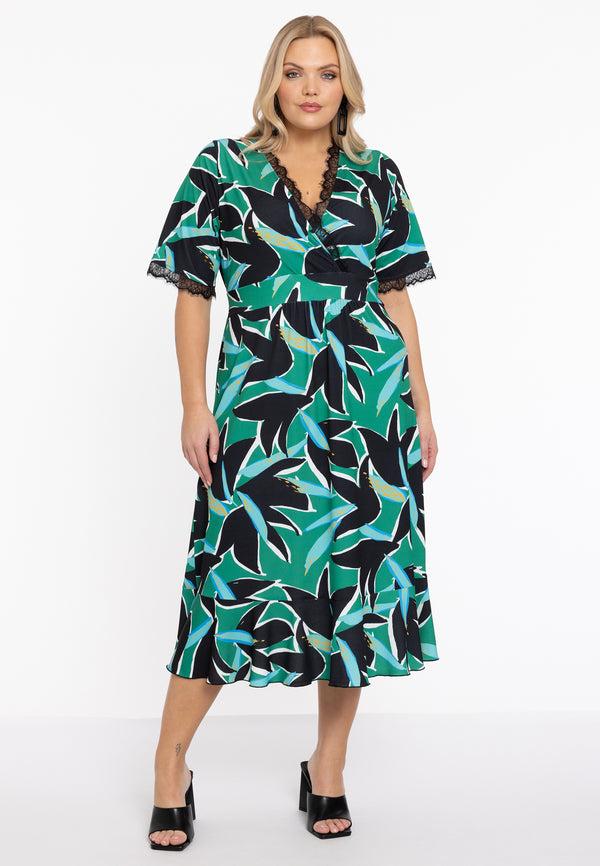 Yoek Jurk Met Kant EDEN - Groen