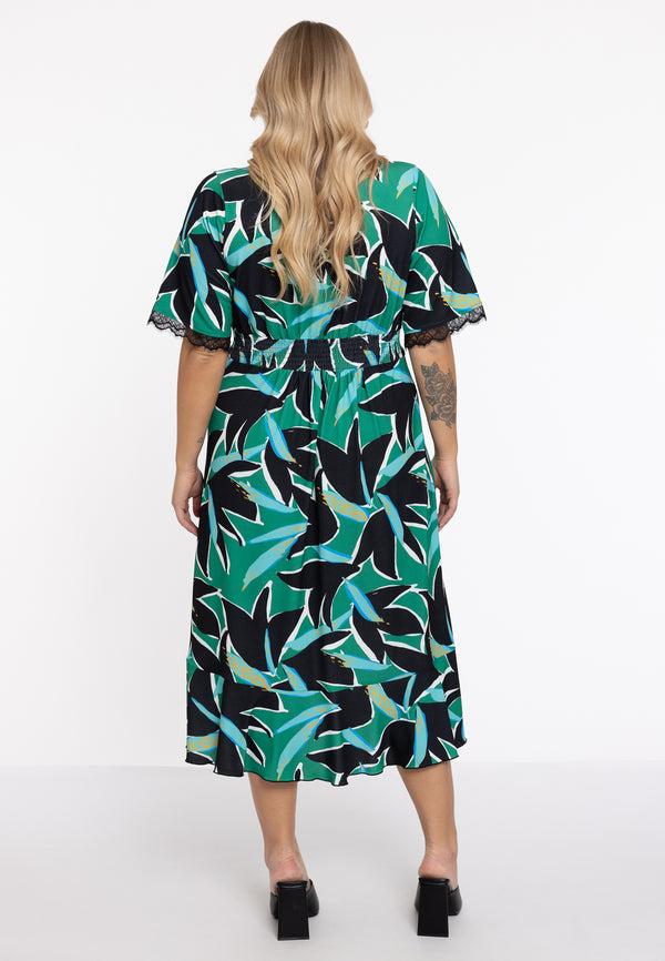 Yoek Jurk Met Kant EDEN - Groen