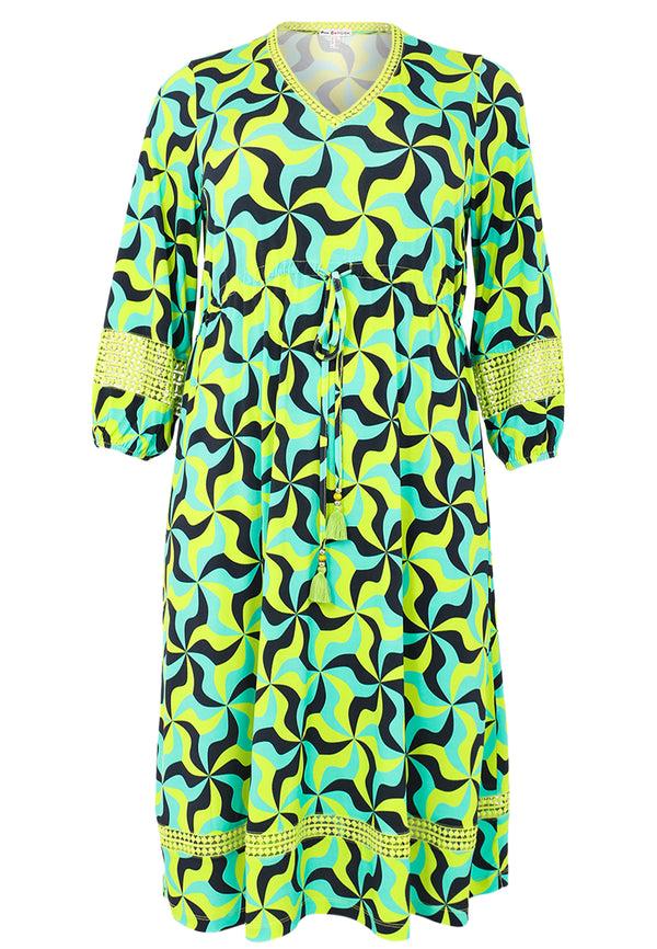 Yoek Jurk Met Kant ESTELLE - Turquoise