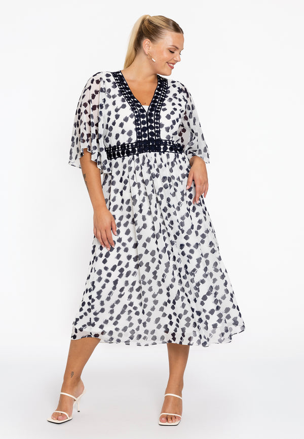 Yoek Jurk Met Kant PEGGY - Ecru