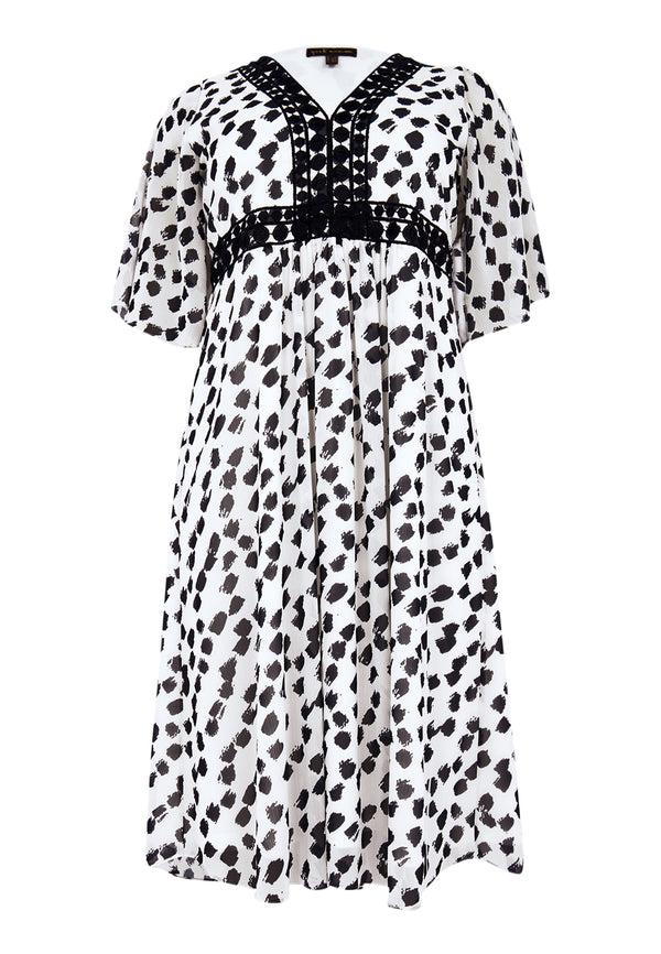 Yoek Jurk Met Kant PEGGY - Ecru