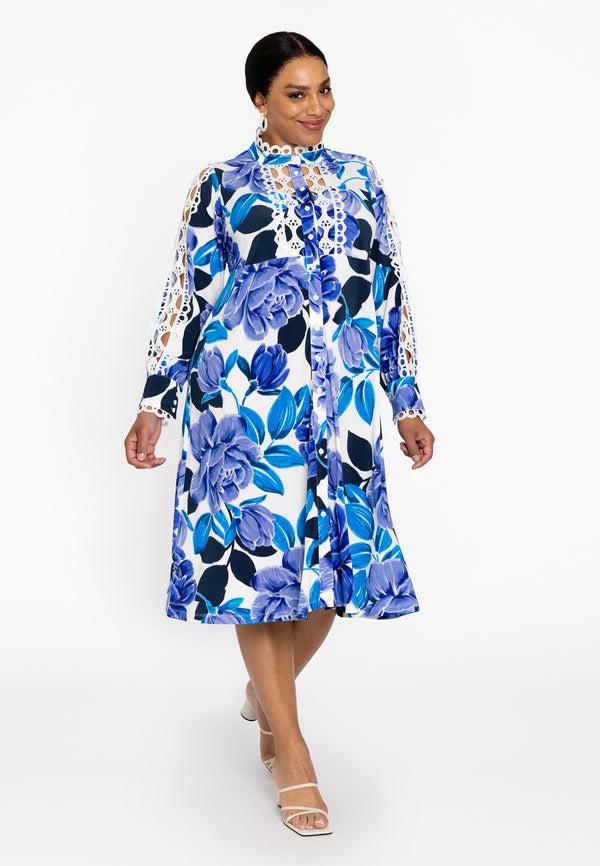 Yoek Jurk Met Kant SILVERLING - Paars