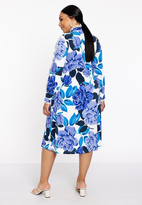 Yoek Jurk Met Kant SILVERLING - Paars