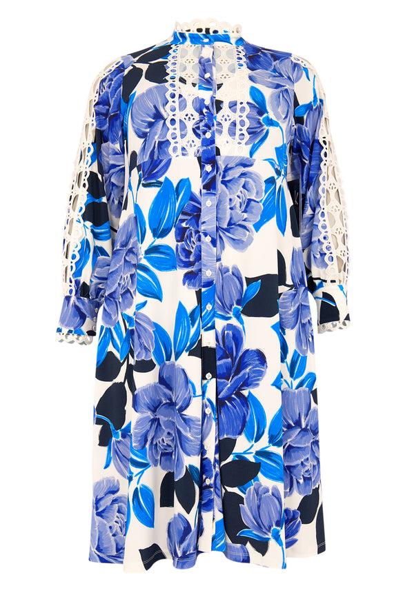 Yoek Jurk Met Kant SILVERLING - Paars