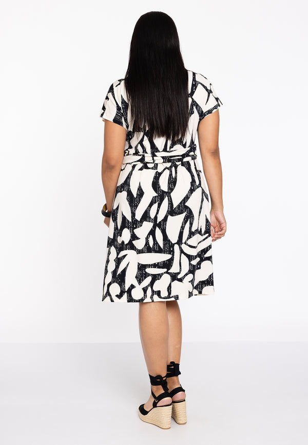 Yoek Jurk Met Knoop LINI - Ecru