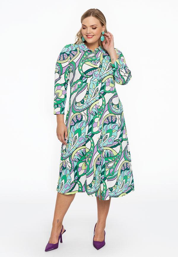 Yoek Jurk Met Knopen BARI - Wit