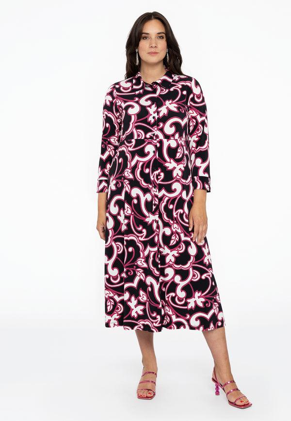 Yoek Jurk Met Knopen DAKOTA - Zwart