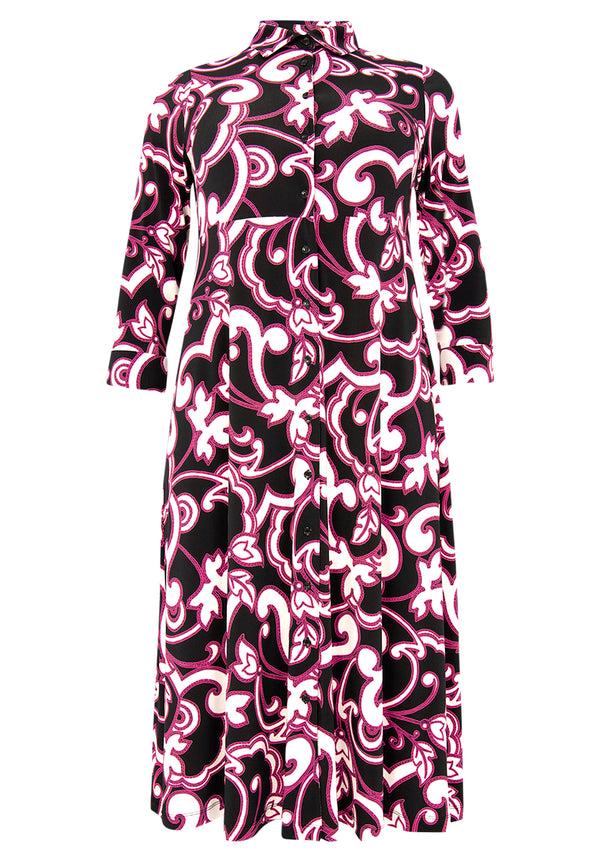 Yoek Jurk Met Knopen DAKOTA - Zwart