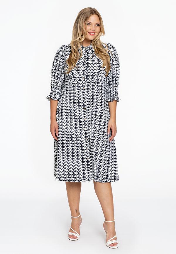 Yoek Jurk Met Knopen LOGO Y - Ecru