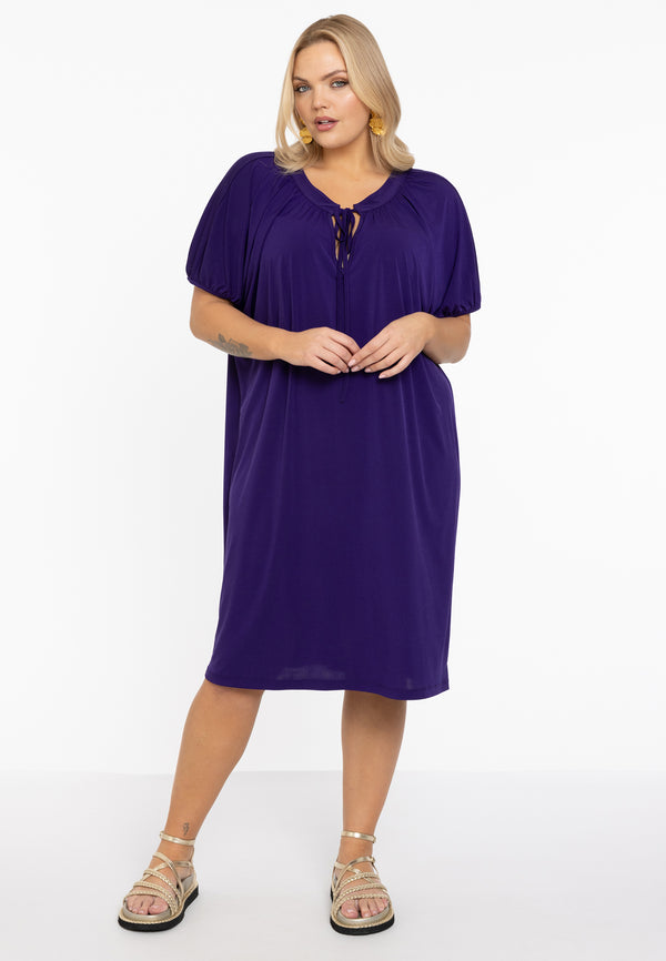 Yoek Jurk Met Koord DOLCE - Paars