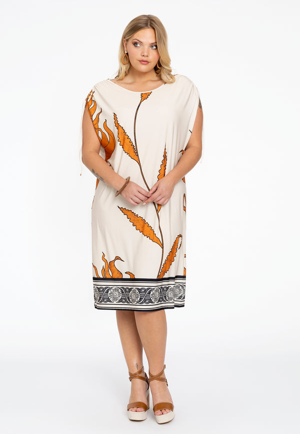 Yoek Jurk Met Koordjes VENUS - Ecru