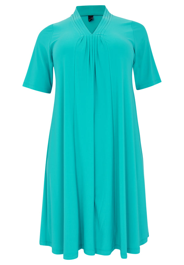 Yoek Jurk Met Korte Mouw DOLCE - Turquoise