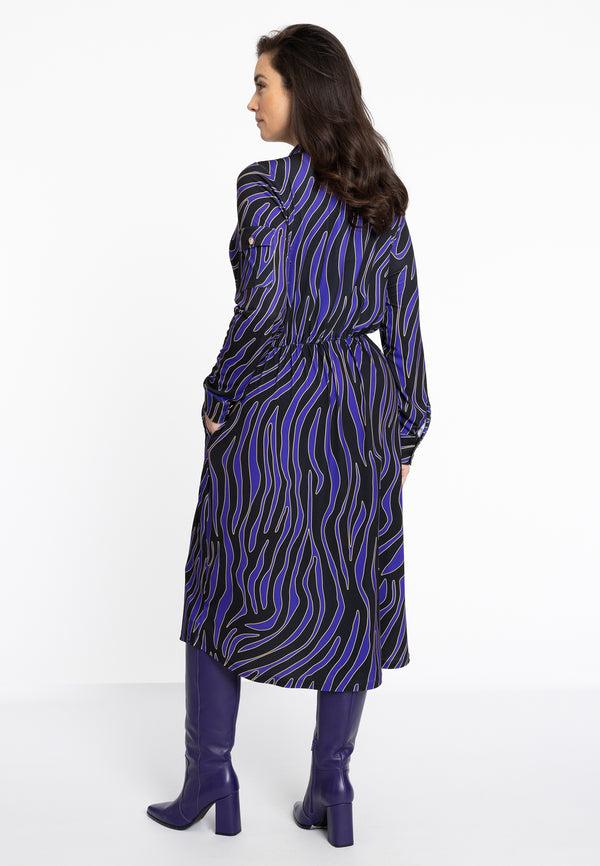 Yoek Jurk Met Riem LINA - Zwart