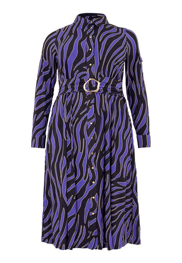 Yoek Jurk Met Riem LINA - Zwart