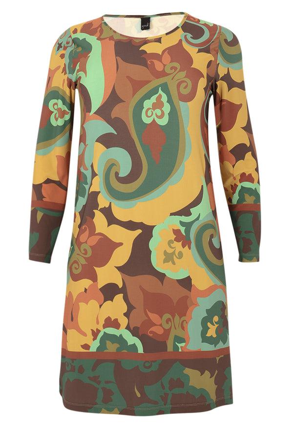 Yoek Jurk Met Ronde Halslijn MAUDE - Groen