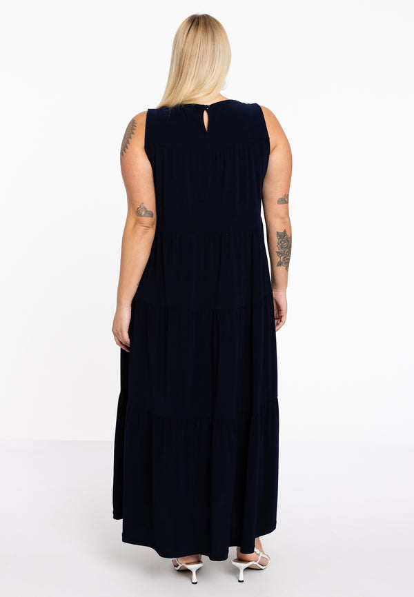 Yoek Jurk Met Ruches DOLCE - Blauw