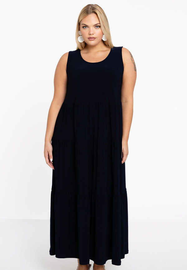 yoek Jurk met ruches DOLCE - Blauw