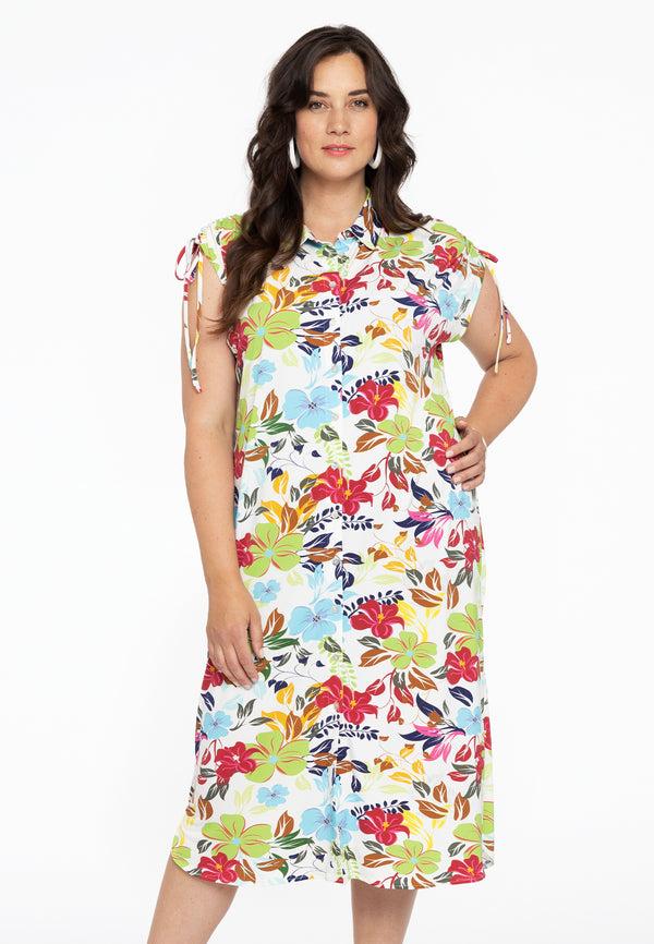 yoek Jurk met strikjes MAYFLOWER - Wit