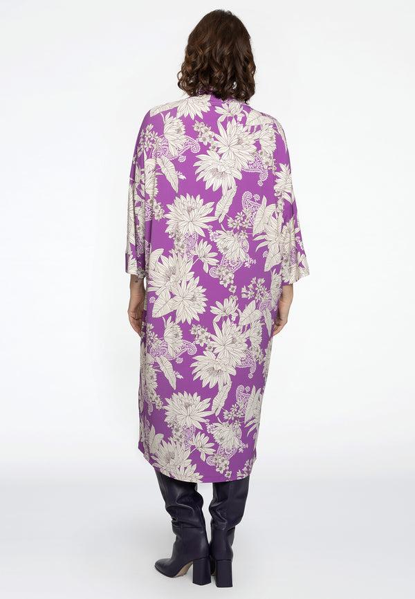 Yoek Jurk Met Turtle Neck PAULINA - Paars