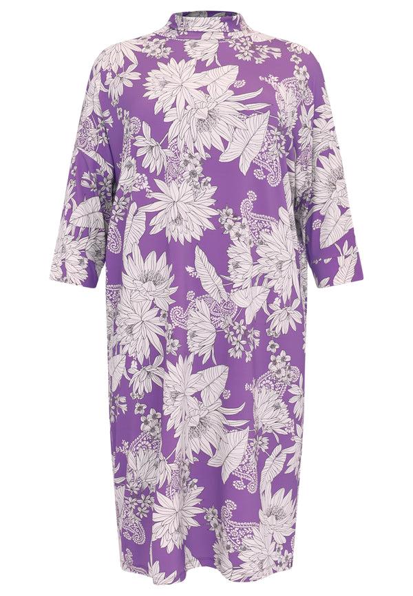 Yoek Jurk Met Turtle Neck PAULINA - Paars