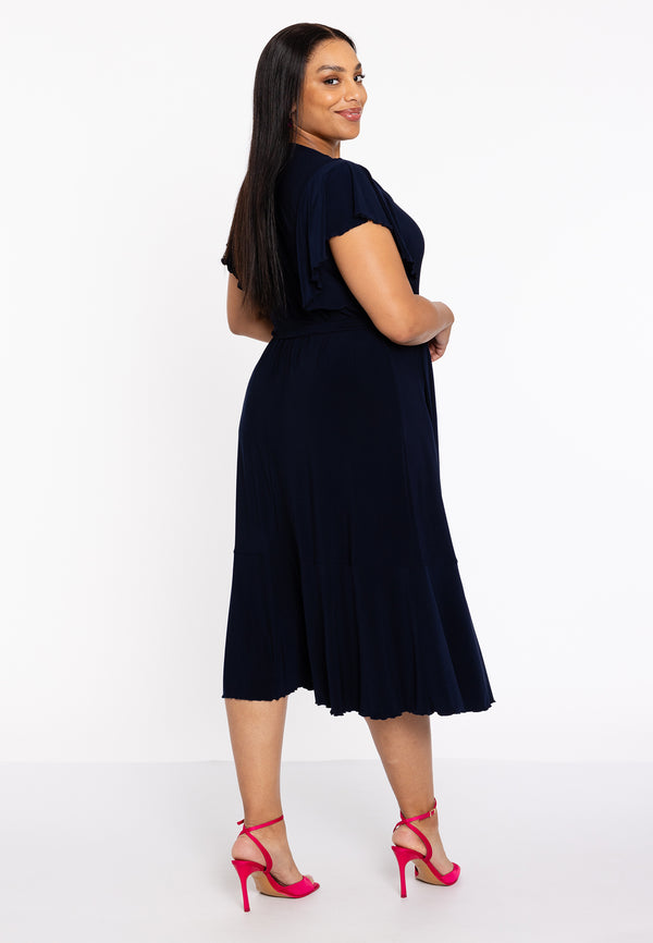 Yoek Jurk Met Volants DOLCE - Blauw