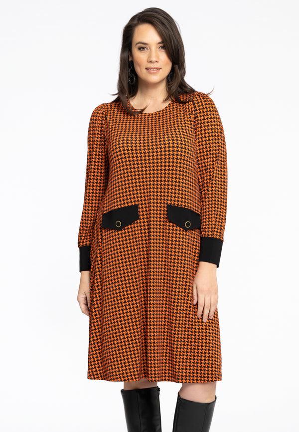 yoek Jurk met zakken KARINA - Oranje