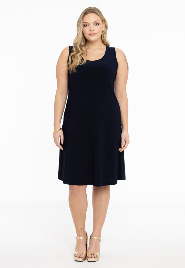 Yoek Jurk Mouwloos Wijd DOLCE - Blauw