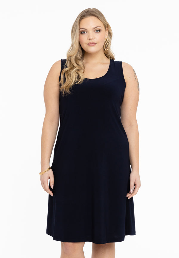 yoek Jurk mouwloos wijd DOLCE - Blauw