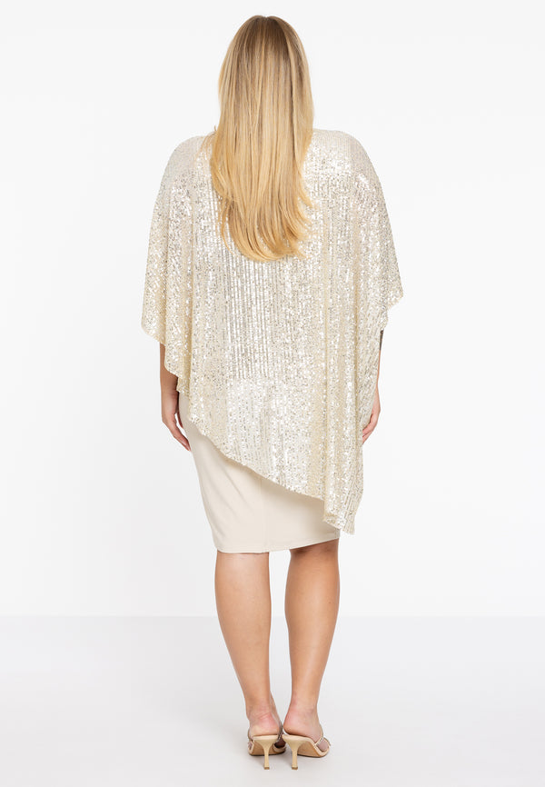 Yoek Jurk PAILLETE - Ecru
