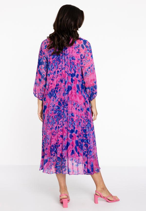 Yoek Jurk Plisse FIERCE - Roze