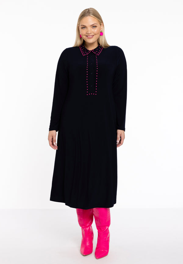 Yoek Jurk Polo Studs DOLCE - Blauw