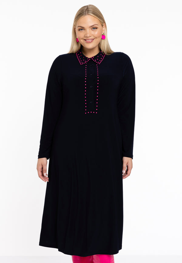 yoek Jurk polo studs DOLCE - Blauw