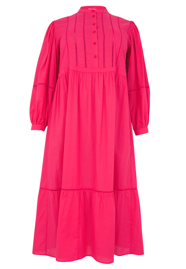 Yoek Jurk SOFT COTTON - Roze