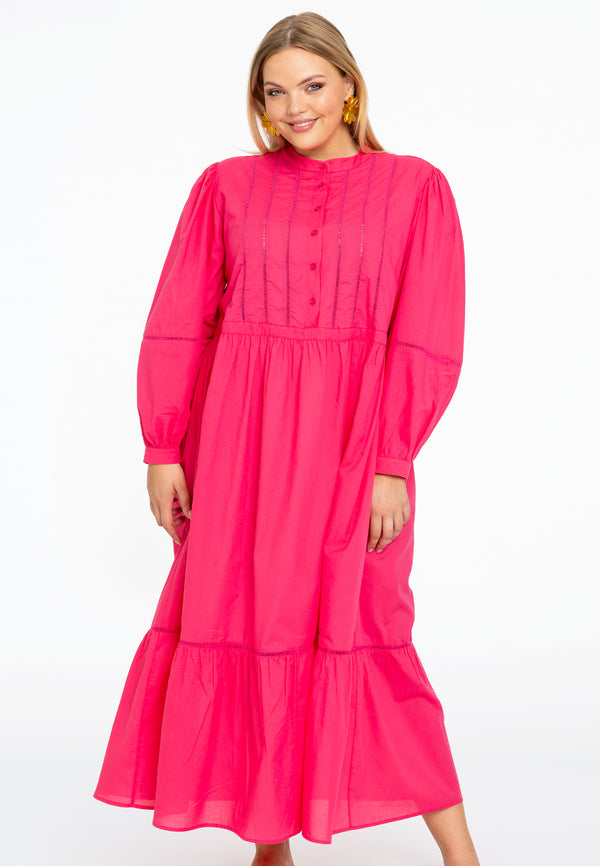 yoek Jurk SOFT COTTON - Roze