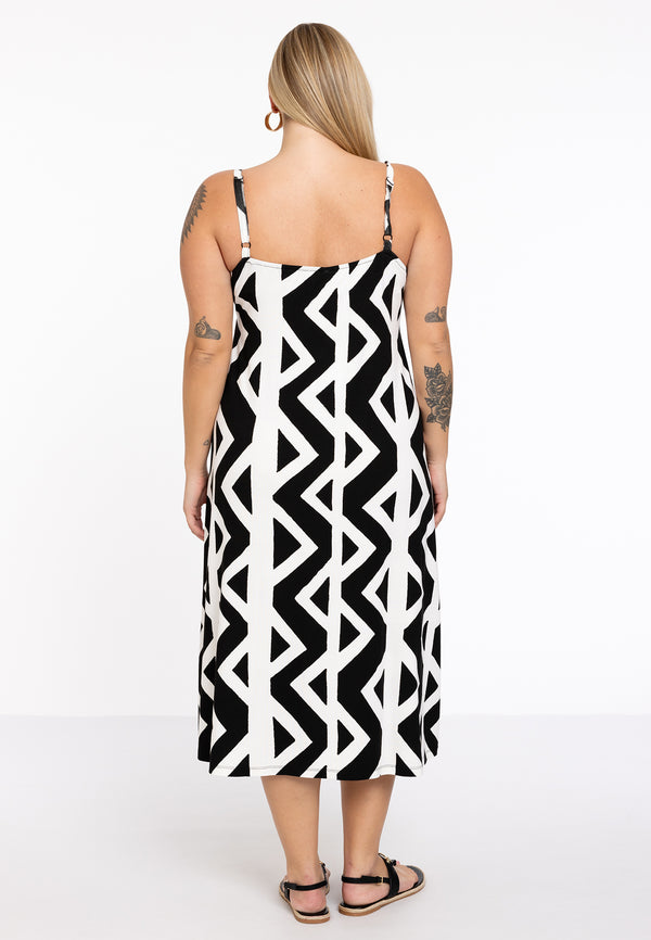 Yoek Jurk Spaghetti NYA - Zwart