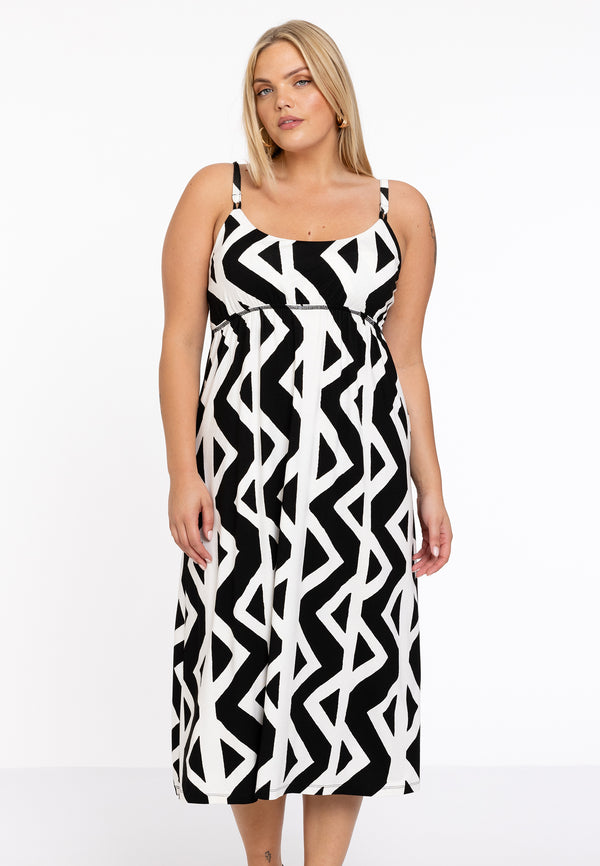 yoek Jurk spaghetti NYA - Zwart