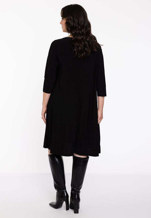Yoek Jurk Swing Kneelength - Zwart